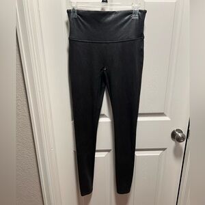 Spanx | Black Faux Leather Leggings‎ Sz 1X #2437P